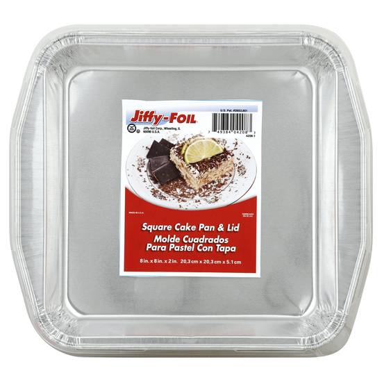 Jiffy-Foil Square Cake Pan & Lid