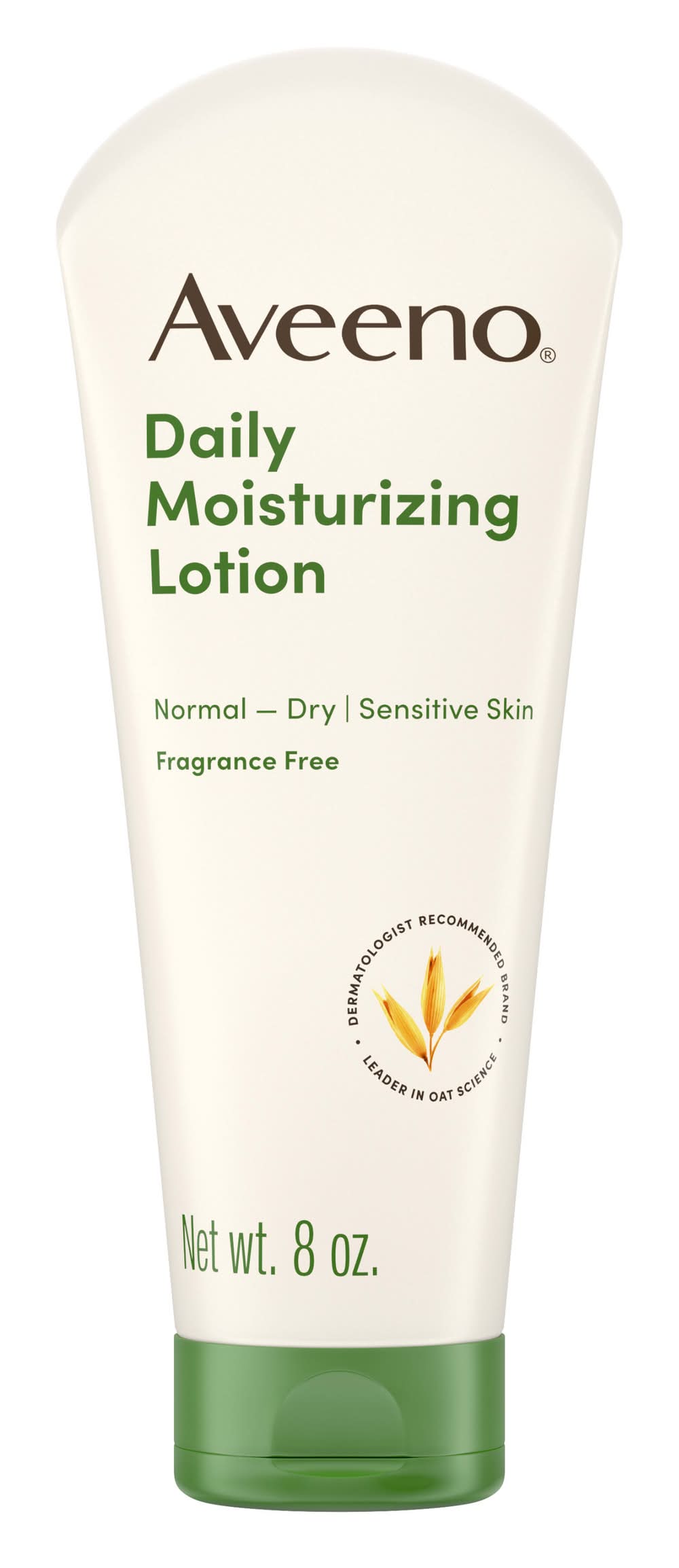 Aveeno Fragrance Free Daily Moisturizing Body Lotion With Oat For Dry Skin (8 oz)