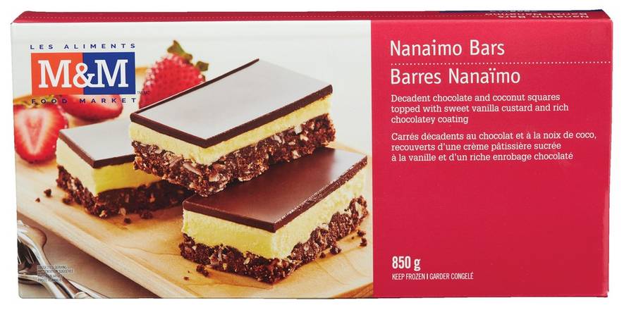 M&m food market barres nanaimo (850gr.) - nanaimo bars (850 g)