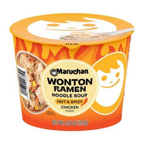 Maruchan Wonton Ramen Noodle Soup  Hot & Spicy Chicken 3.93oz