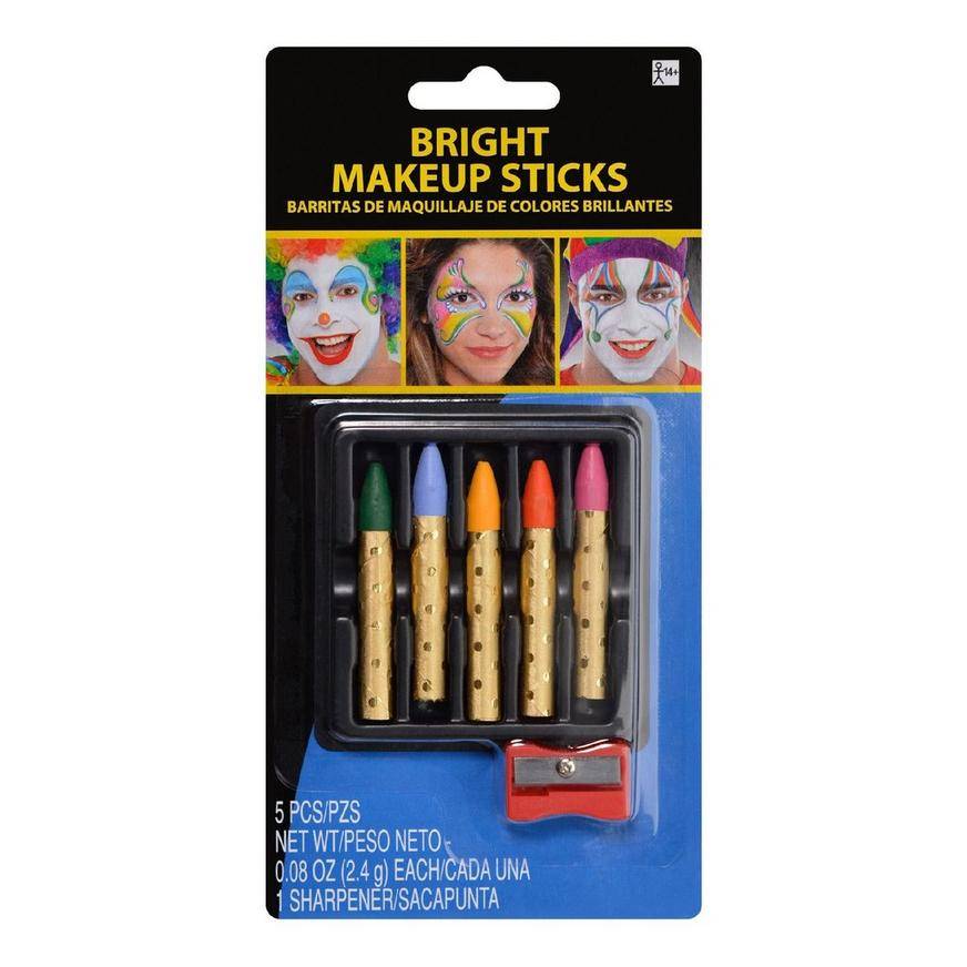 Amscan Make-Up Crayon Sticks With Sharpener Set (assorted)