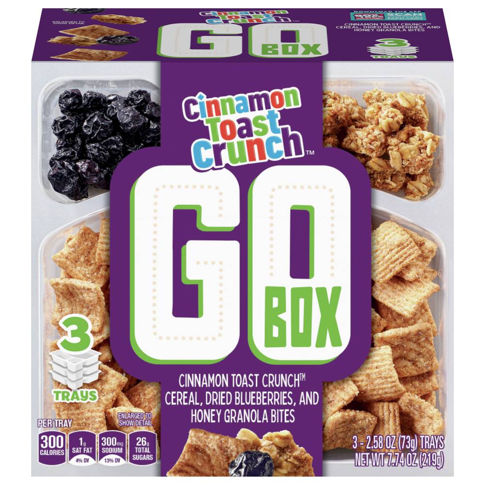 Cinnamon Toast Crunch Go Box Breakfast Kit With Granola Bites and Dried Fruit Cereal (7.74 oz)