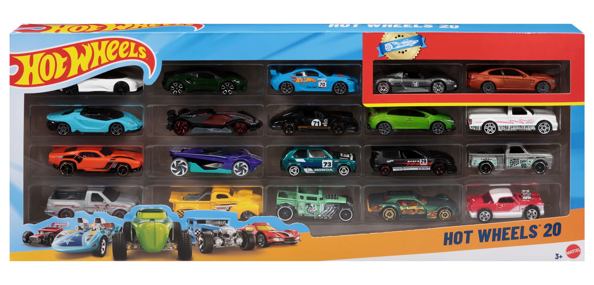Hot Wheels Scale Toy Sports and Race Cars 3+ Years (20 ct)