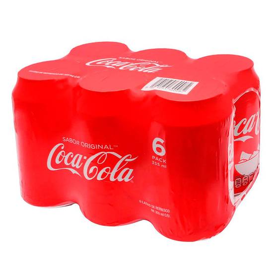Coca-cola refresco sabor original (6 pack, 355 ml)