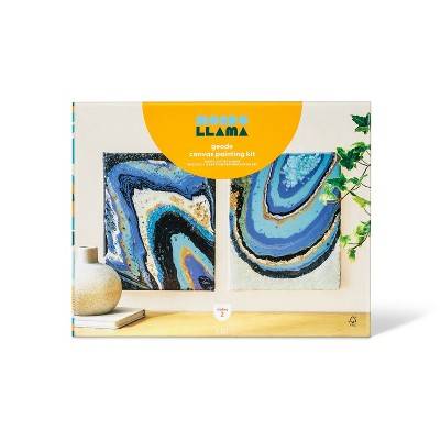 Mondo Llama Geode Canvas Painting Diy Art Kit