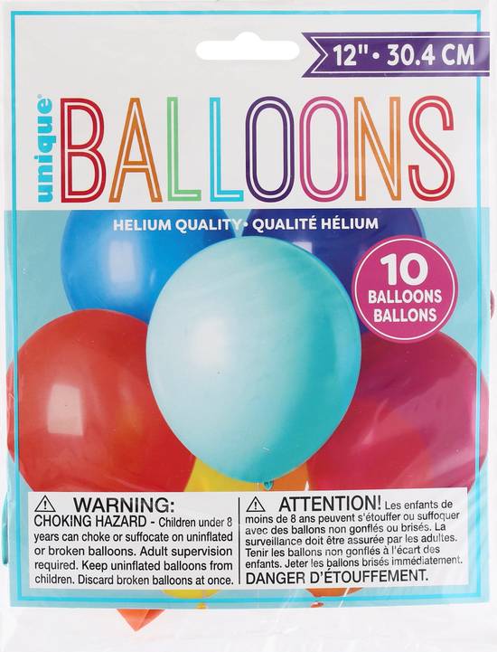 Unique Assorted 12" Balloons (10 ct)