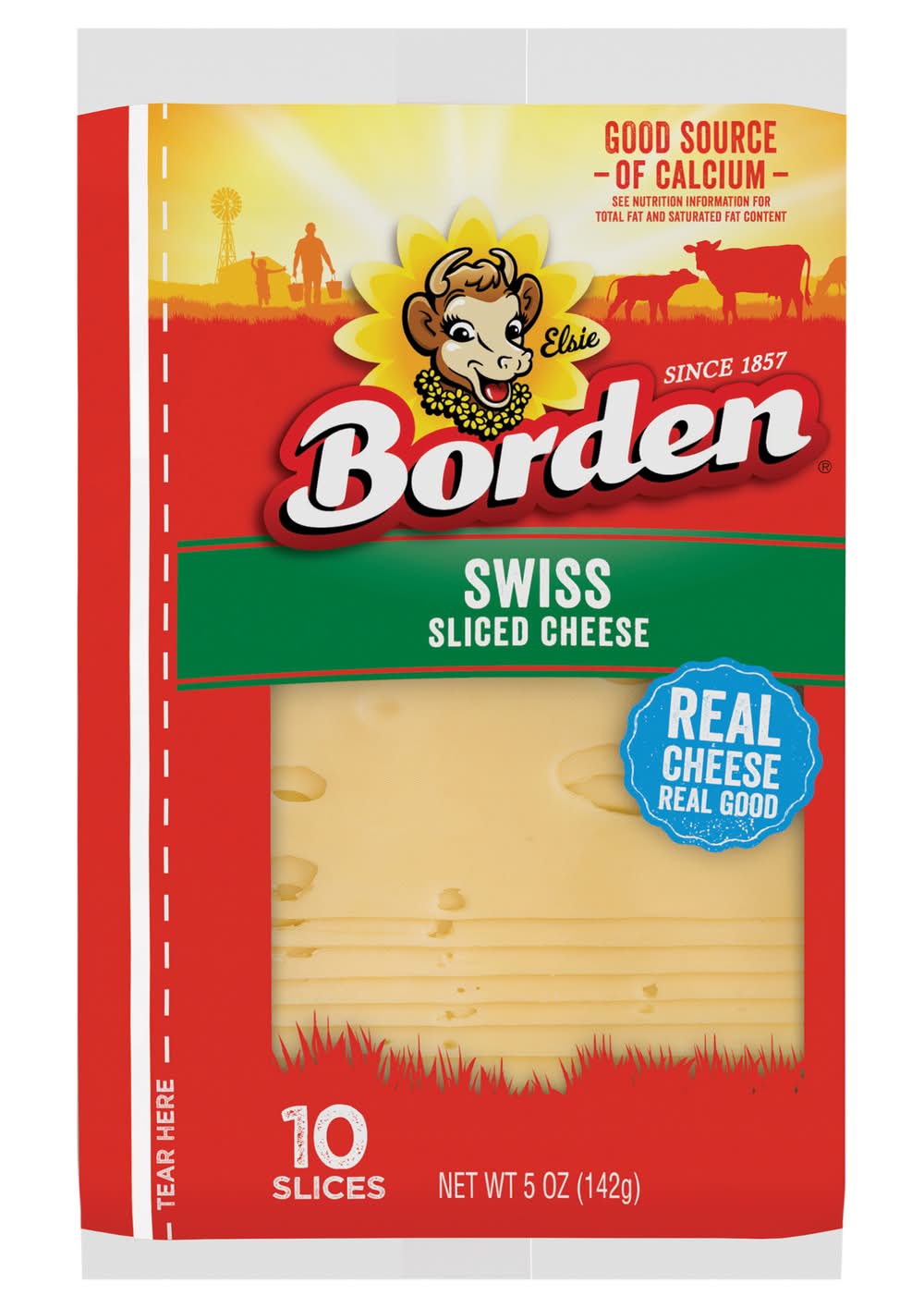 Borden Swiss Sliced Cheese Slices (5 oz)