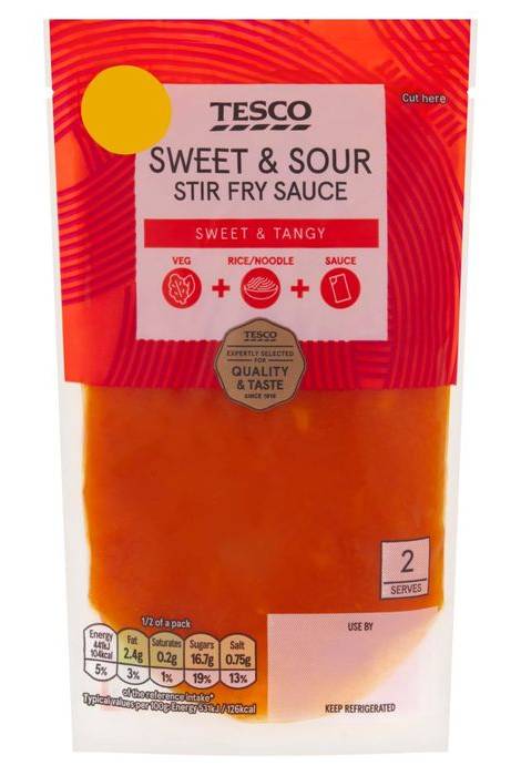 Tesco Sweet & Sour Stir Fry Sauce 165g (408090)