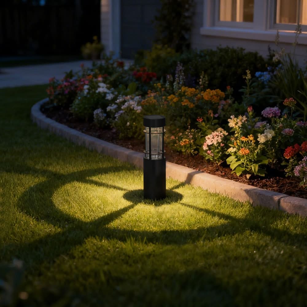 Harbor Breeze 10 -Lumens Black Solar LED Outdoor Path Light with Dusk-to-Dawn Sensor 3000-K