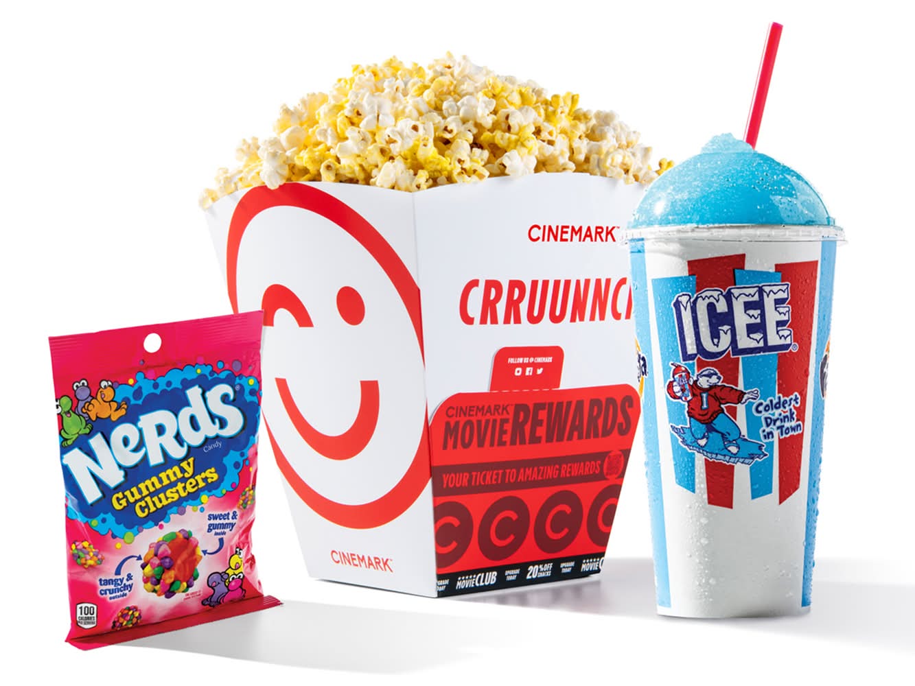 Large Popcorn, Large ICEE, 1 Candy