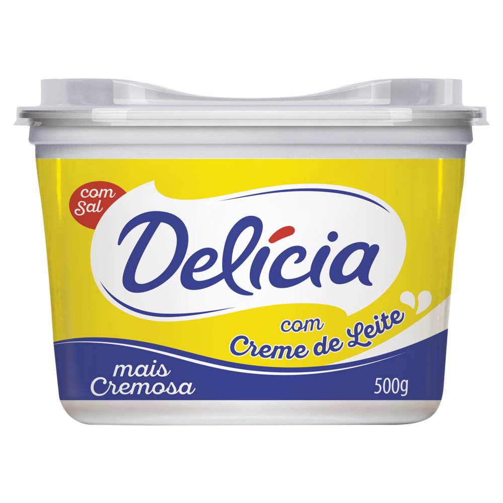 Delícia · Margarina com creme de leite com sal (500 g)