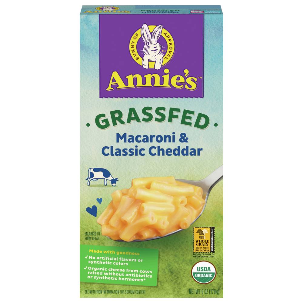 Annie's Organic Grass Fed Macaroni & Classic Cheese (6 oz)