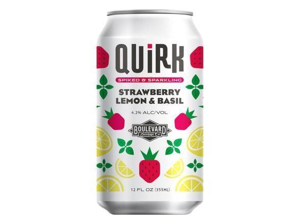 Quirk Strawberry Lemon & Basil Spiked Special Water (6x 12oz cans)