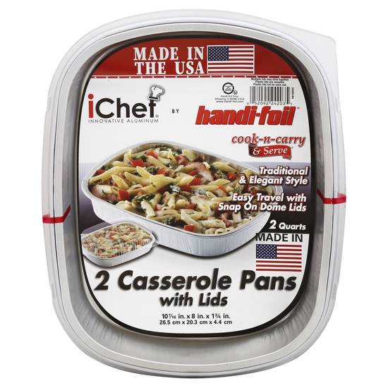 Handi-Foil Casserole Pans With Lids (2 ct)