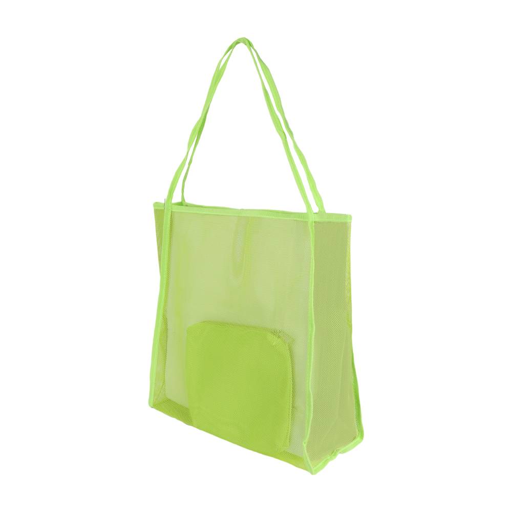 Miniso bolsa de compras con cosmetiquera verde (set 2 piezas)