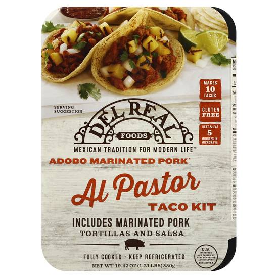 Del Real Al Pastor Adobo Marinated Pork Taco Kit (19.4 oz)