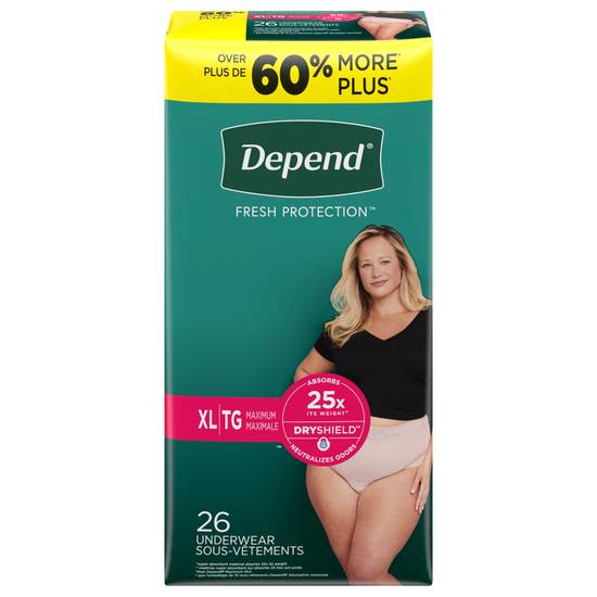 Depend Fit-Flex Maximum Underwear Women's Size Xl