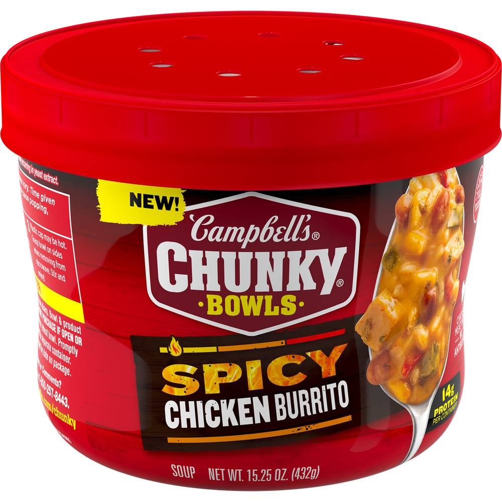 Campbell's Chunky Soup Bowl (spicy chicken-burrito)