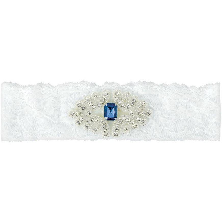 Party City Blue Gem Stone Wedding Garter