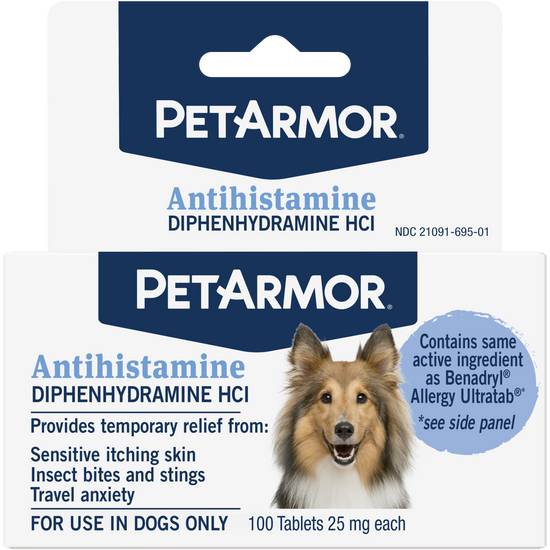 Petarmor Antihistamine Dog Allergy Tablets