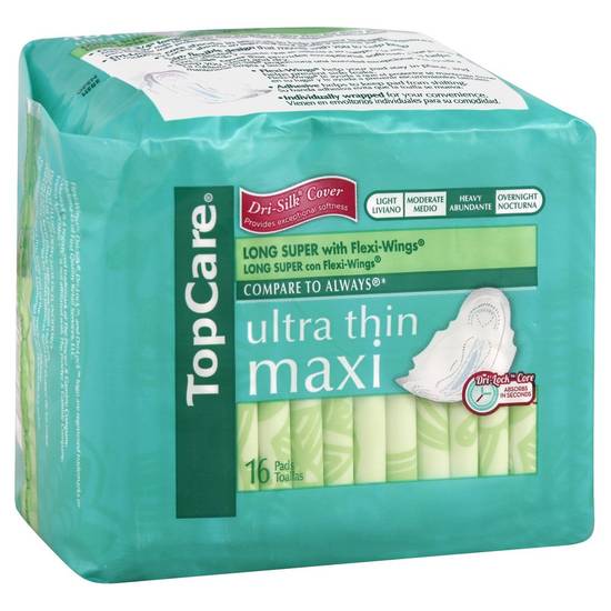 Topcare Ultra Thin Maxi Pads With Wings (16 ct)