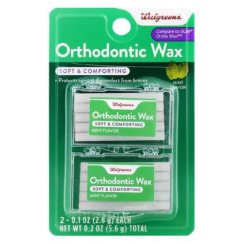 Walgreens Orthodontic Wax Mint - 0.1 oz x 2 pack