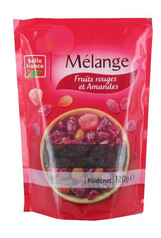 Melange de fruits rouges et amandes - belle france - 120g