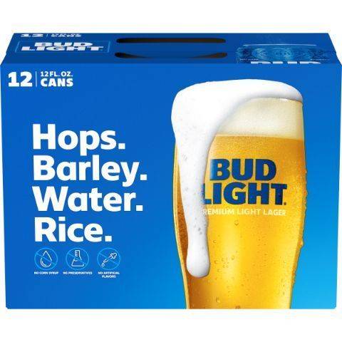 Bud Light 12 Pack 12oz Can