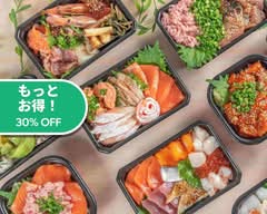 【ごはん大盛り無料！】丼丸八丁堀店 Don-maru Watanabe (Bowl of rice topped with sashimi)