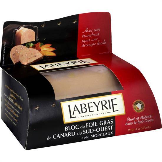 Bloc de foie gras de canard du Sud-Ouest IGP LABEYRIE - le bloc de 200 g + trancheur