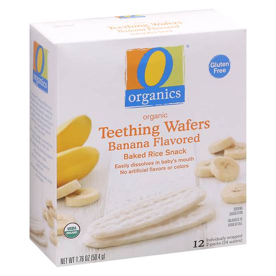 O Organics Banana Flavored Teething Wafers (24 wafers)