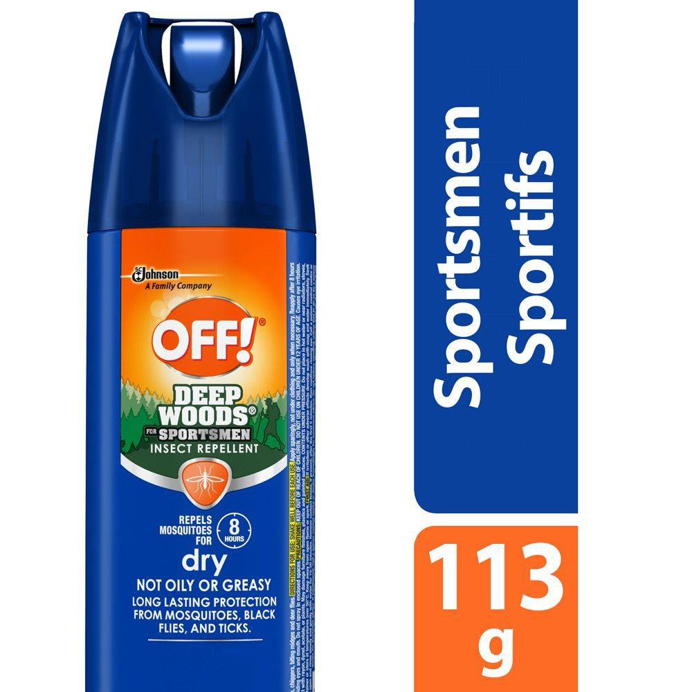 OFF! off - régions sauvages insecticide sec pour sportif - 113g (spray non gras - 113g) - deep woods sportsmen insect repellent dry (113 g)