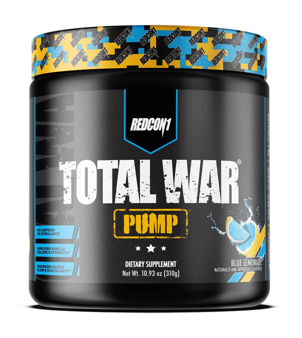 Redcon1 Total War Pump Preworkout, Blue Lemonade (10.93 oz)