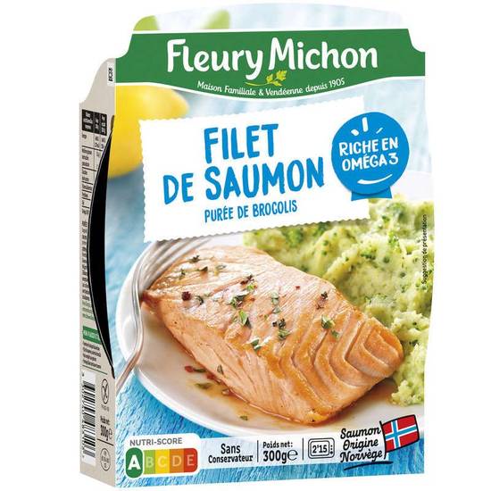 Fleury Michon Filet De Saumon Purée De Brocolis 300 G.