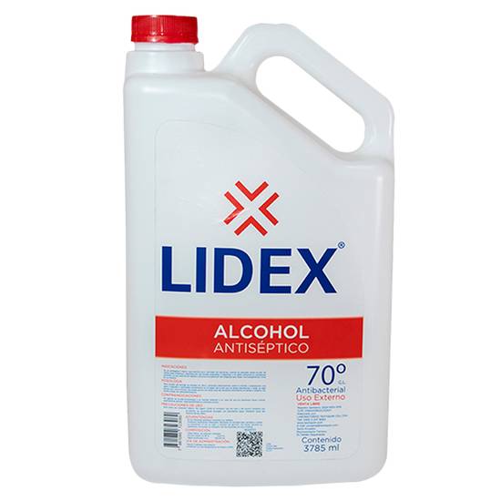 Lidex  Alcohol Antiseptico Al 70%-  (3785 Ml) Galon