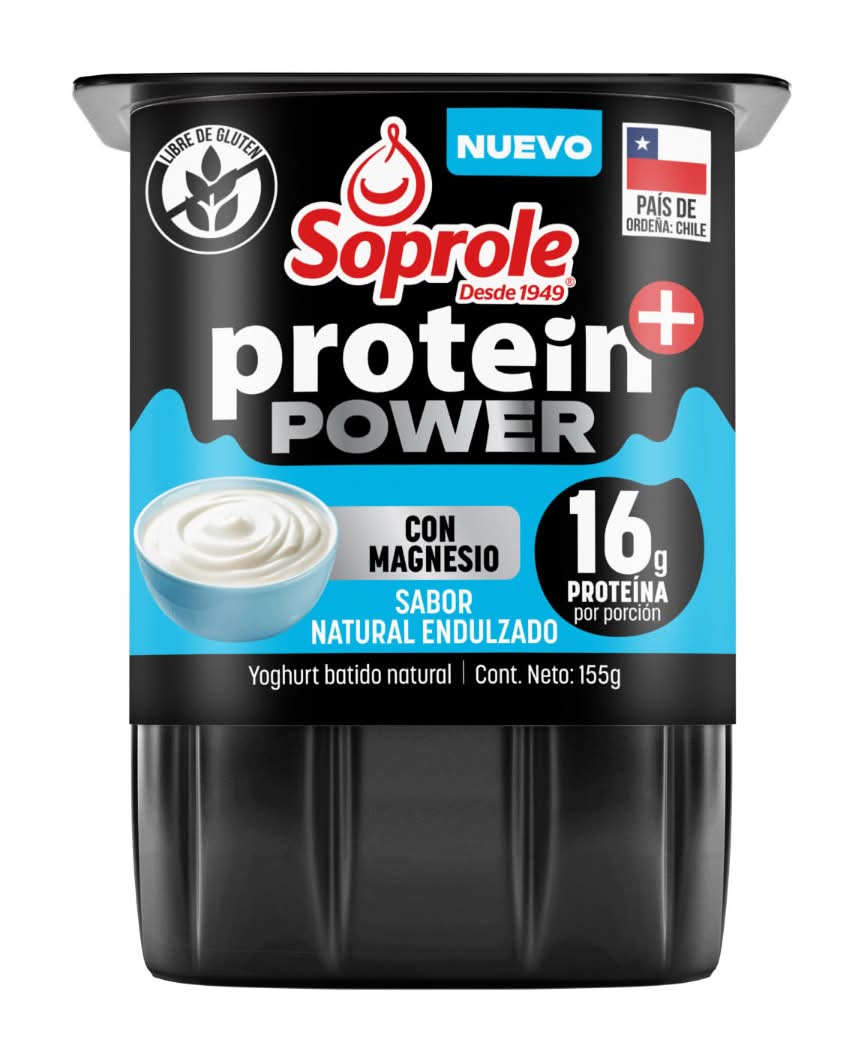 Soprole · Protein + power yoghurt natural endulzado (155 g)