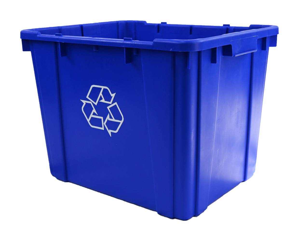 Project Source 14-Gallon Blue Indoor or outdoor Recycling Bin | 14GRCYCLB