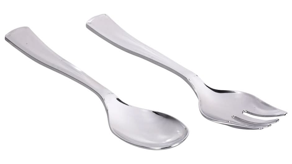 Caterer's Corner Plastic Serving Cutlery, Silver (2 ct)