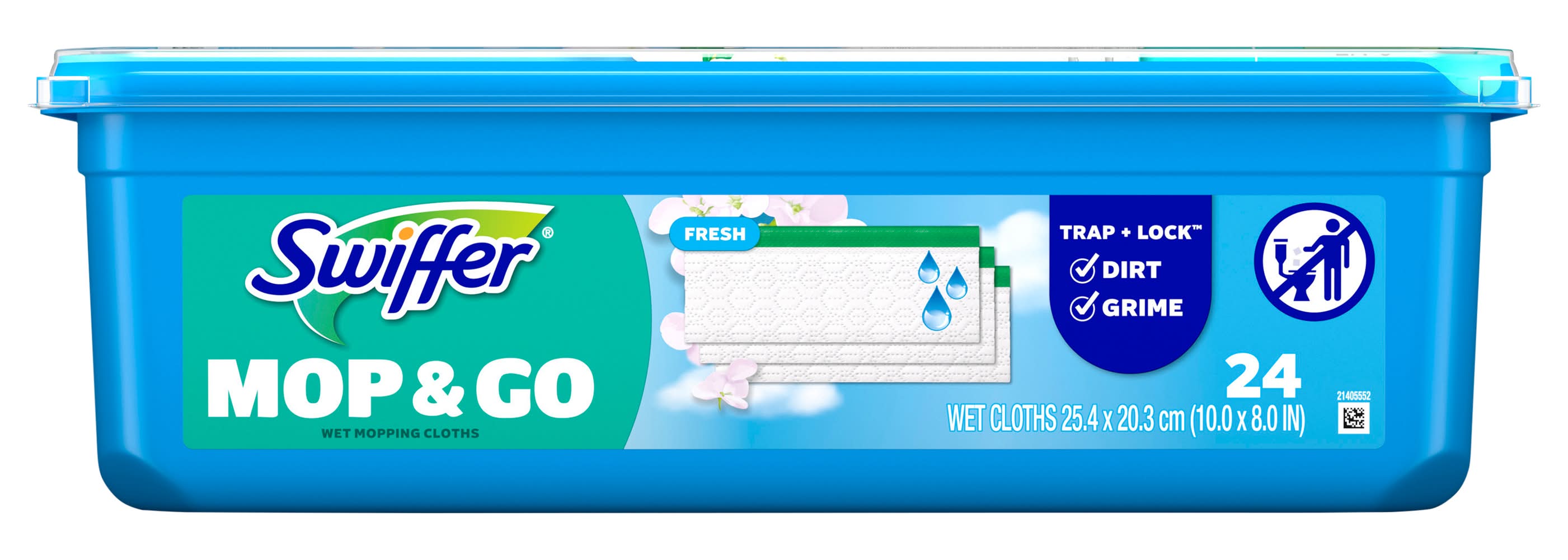 Swiffer Wet Mopping Cloths, Fresh, 25.4x20.3 cm (24 ct)