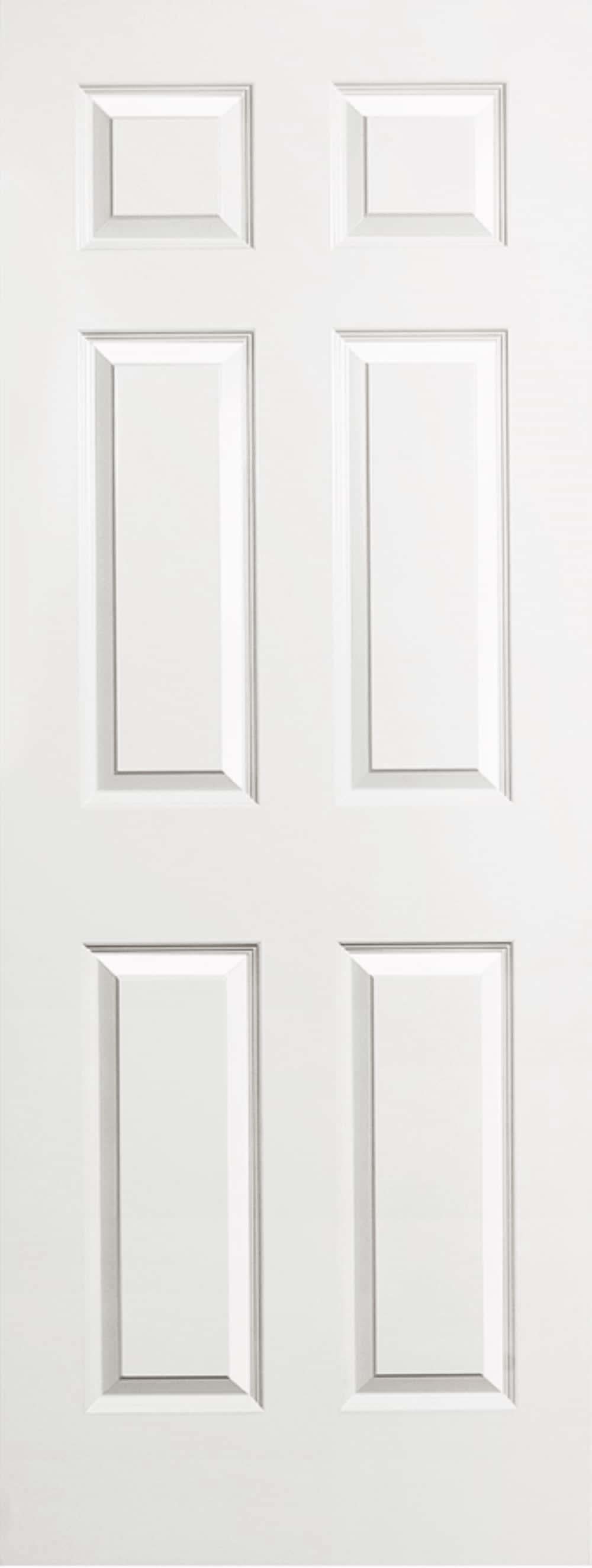 RELIABILT 28-in x 80-in 6-panel Textured Hollow core Primed Molded composite Slab Door | 10082955