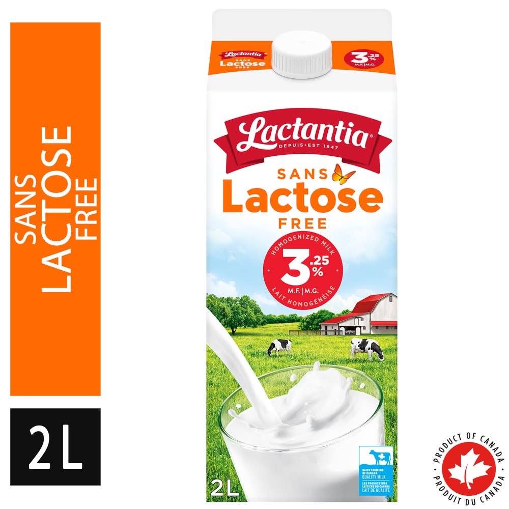 Lactantia Sans Lactose Free 3.25% M.f. Homogenized Milk (2 L)