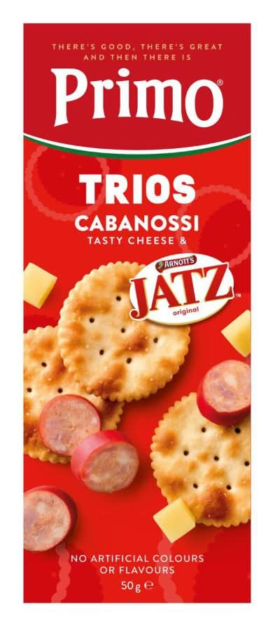 Primo Party Faves Cabanossi Tasty Cheese & Jatz Original (50g)