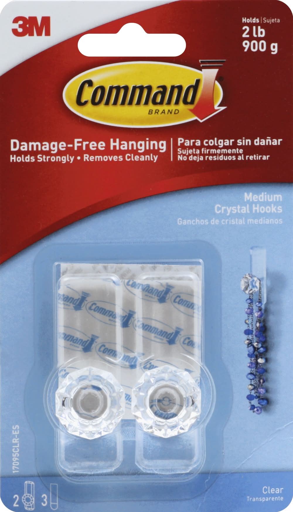 Command Damage-Free Hanging Clear Crystal Hooks
