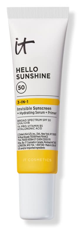 IT Cosmetics Hello Sunshine Invisible Face Sunscreen SPF 50 0.5 oz