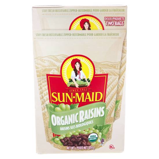 Sunmaid - Raisins secs biologiques de la Californie, 2 x 907 g