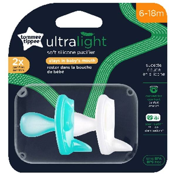 Tommee Tippee Ultra Light Silicone Pacifier (2 ct)