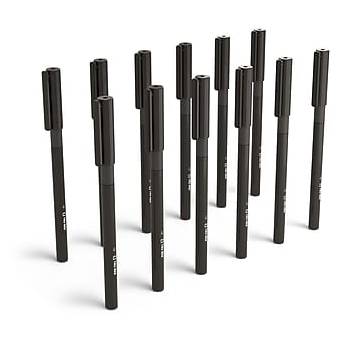 TRU RED™ Ballpoint Gripped Pens, Medium Point, 1.0mm, Black, Dozen (TR52864-CC)