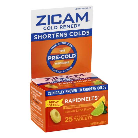 Zicam Rapidmelts Lemon-Lime Flavor Cold Remedy Tablets (25 ct)