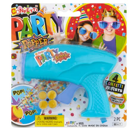 JA-RU Confetti Party Popper 8+ Years, Blue (2 ct)