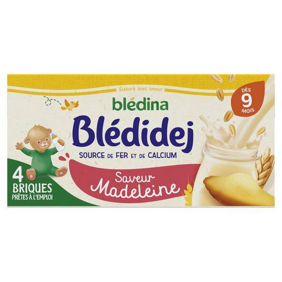 Bledina bledidej saveur madeleine 4x250ml dès 9 mois - 1068g